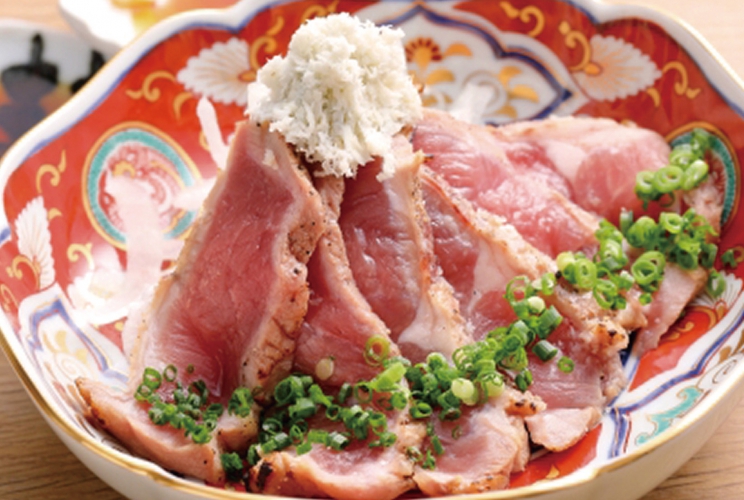 新鮮な道産ラム肉を使用した「ラムのたたき 山わさび」1,298円