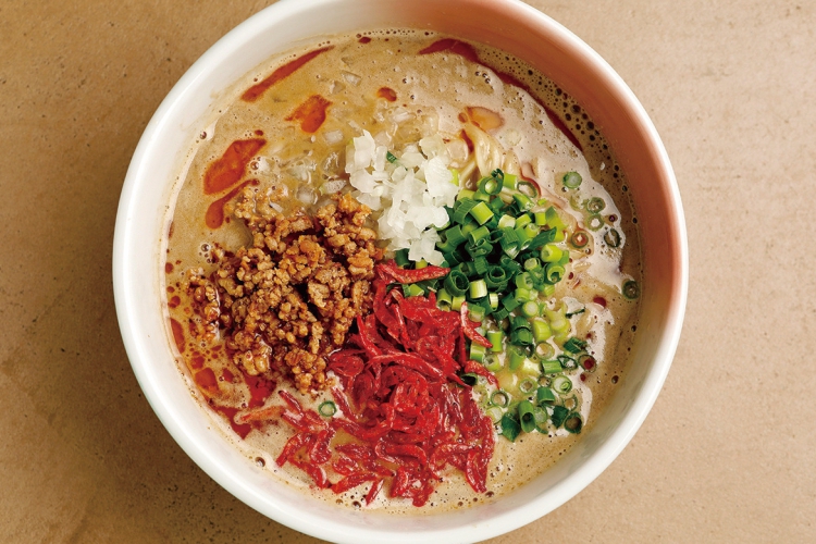 ココノススキノ店限定で提供されている「濃厚焙煎海老スープ味噌」1,100円、塩、正油もあり